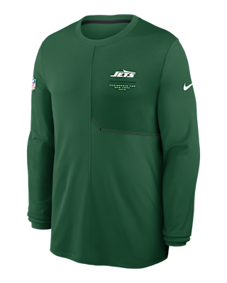 New York Jets Sideline Coach Men's Nike Dri-FIT NFL Long-Sleeve
